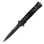 TAC-FORCE TF-623BB SPRING ASSISTED KNIFE STILETTO STYLE EDC BLACK MARBLE