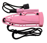 MASTER USA FIXED BLADE KNIFE 6.75" OVERALL PINK WOMENS WITH FIRE STARTER