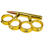BladesUSA Knuckles - PK-1883GD  Gold w/ bullet knife- Belt Buckle