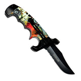 Defender-Xtreme 9" Havoc Dragon Handle Spring Assisted Folding Knife Belt Clip