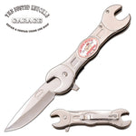 BUSTED KNUCKLE WRENCH GARAGE SPRING ASSISTED KNIFE FOLDING POCKET