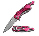 TAC-FORCE WOMENS PINK SPRING ASSISTED KNIFE EDC POCKET