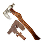 TheBoneEdge 20" Dragon Etching Blade Hunting Axe Wood Handle With Sheath