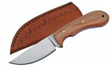 5.75" Wood Handle Full Tang Hunting Skinner Tracker Knife W/ Nylon Sheath