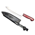 TheBoneEdge 13.5" Red & Black Wood Handle Chef Choice Stainless Steel Kitchen Knife