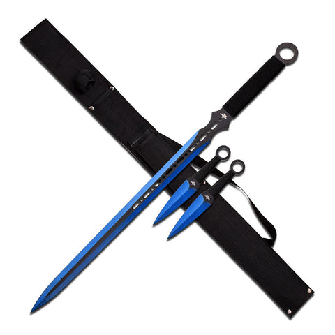 Fantasy Master - Fantasy Sword with 2 Throwing Knives - FM-644BL