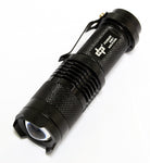 Perrini High Powered 350 Lumens Tactical Super Bright Outdoor Black Mini Flashlight