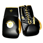 Last Punch Pro Style Black & Gold Adult 12 Oz Training Sparring Boxing Gloves