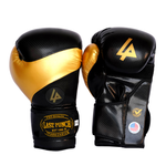 Last Punch Pro Style Training Sparring Boxing Gloves - Black & Gold 14 Oz