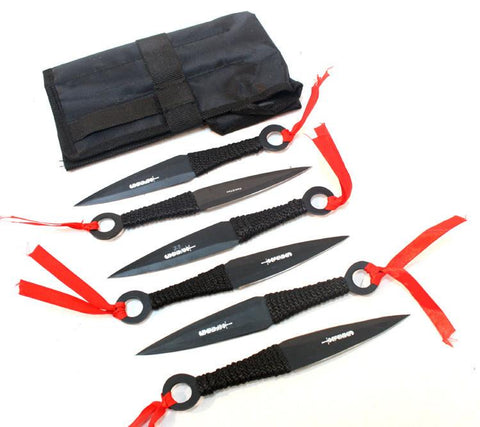Set of 6 Throwing Knives with Sheath