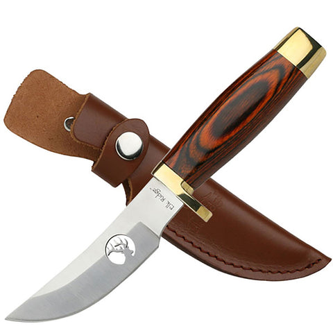Elk Ridge - Fixed Blade Knife - ER-050 Hunting knife Wood Handle and Sheath Deer